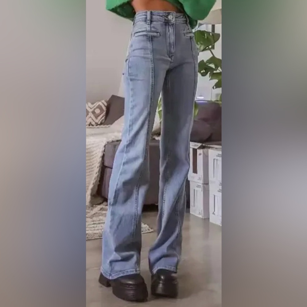 Chic Light Blue Women's Flare Jeans